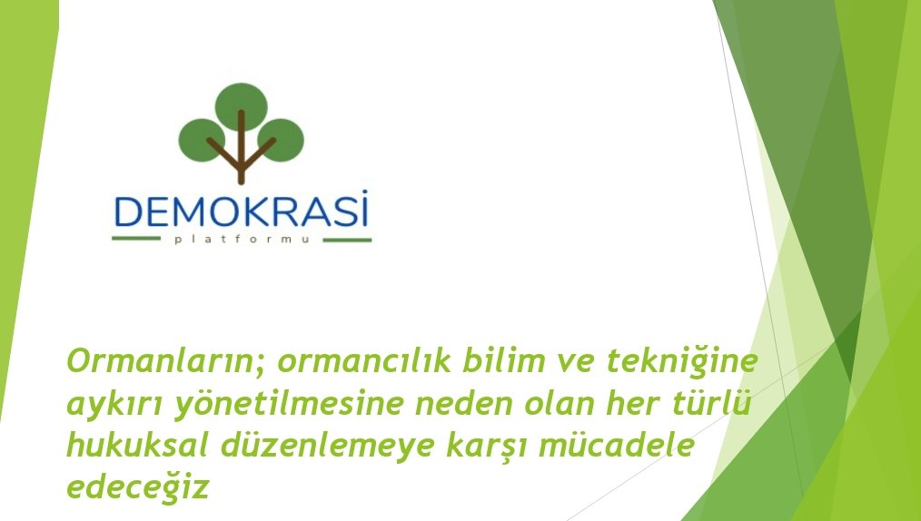 Orman_muh_06's tweet photo. Çağdaş, adaletli ve beraberce bir yönetim için; Demokrasi Platformu
#ormanmühendisi
#ormanendüstrimühendisi
#ağaçişleriendüstrimühendisi
#ormanmühendisleriodası https://t.co/H1c8Ex639Y