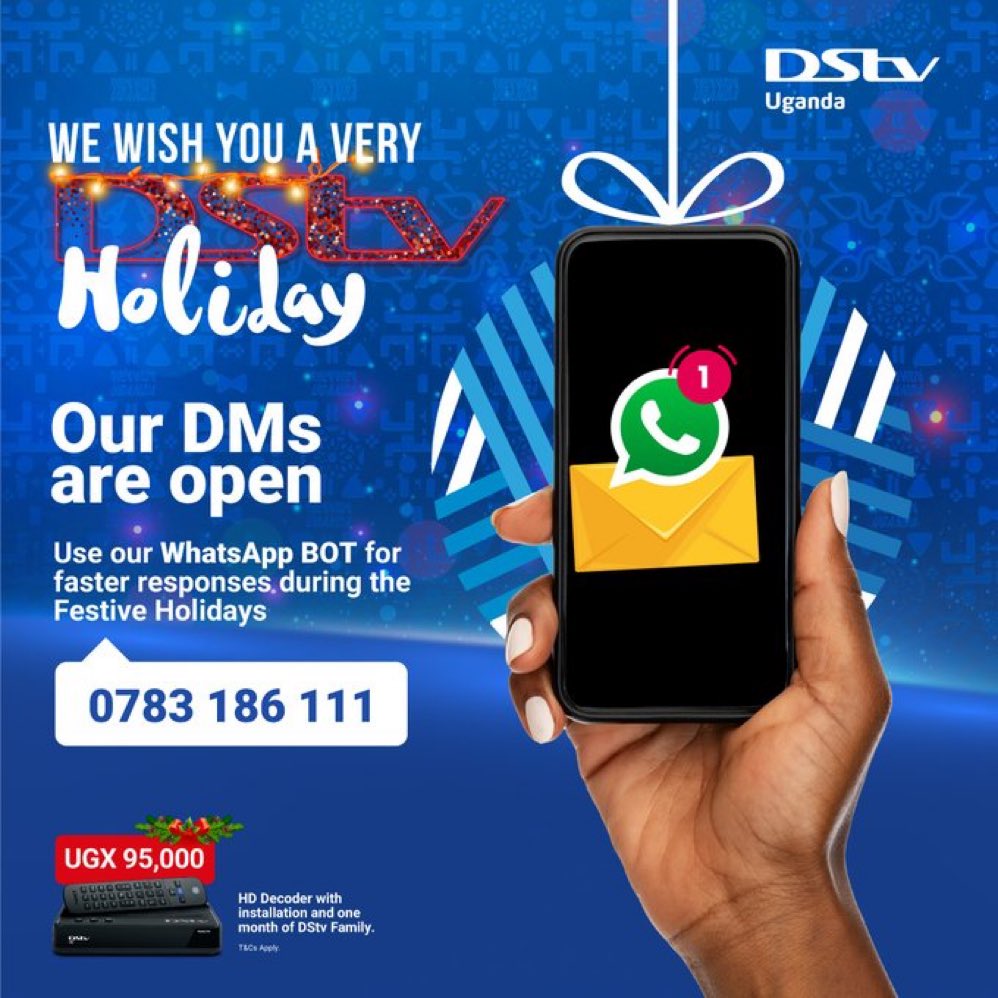 BusingyeJose's tweet image. No worries if you're having trouble with your DStv! 

Just save our WhatsApp number &amp;amp; message us for quicker help. 🤗 

#ItsYourMoment
