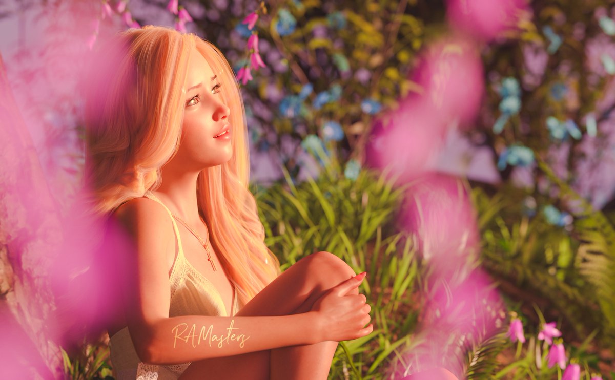 ramastersart's tweet photo. Day dreaming innocently in a field. Sure would be a shame if some nefarious man came and despoiled her... I mean the moment https://t.co/DSCHo7BNJo