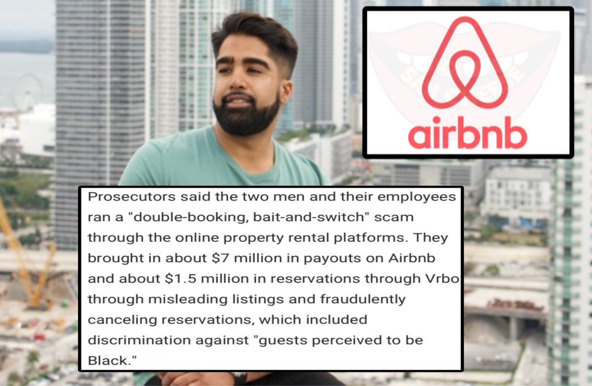 Man is arrested for finessing Airbnb out of nearly $8M! He would purposely double book over 100 properties &amp; then refuse to refund the money