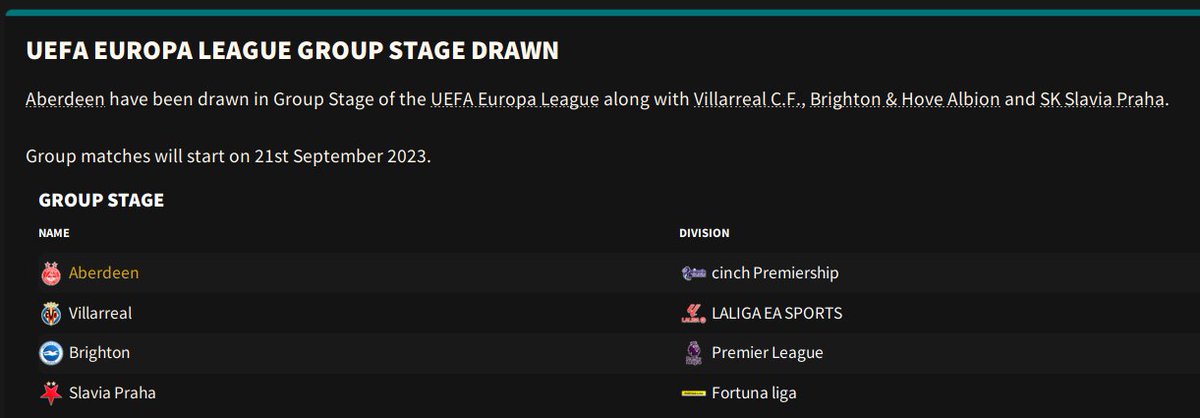 FMBeats_'s tweet photo. This tie though, was much more comfortable. A comprehensive first leg win, allowing for some rotation in the return &amp; setting us up for progression, into the group stage.

As for the group, it's rather tough! https://t.co/2NlIzSJSoa