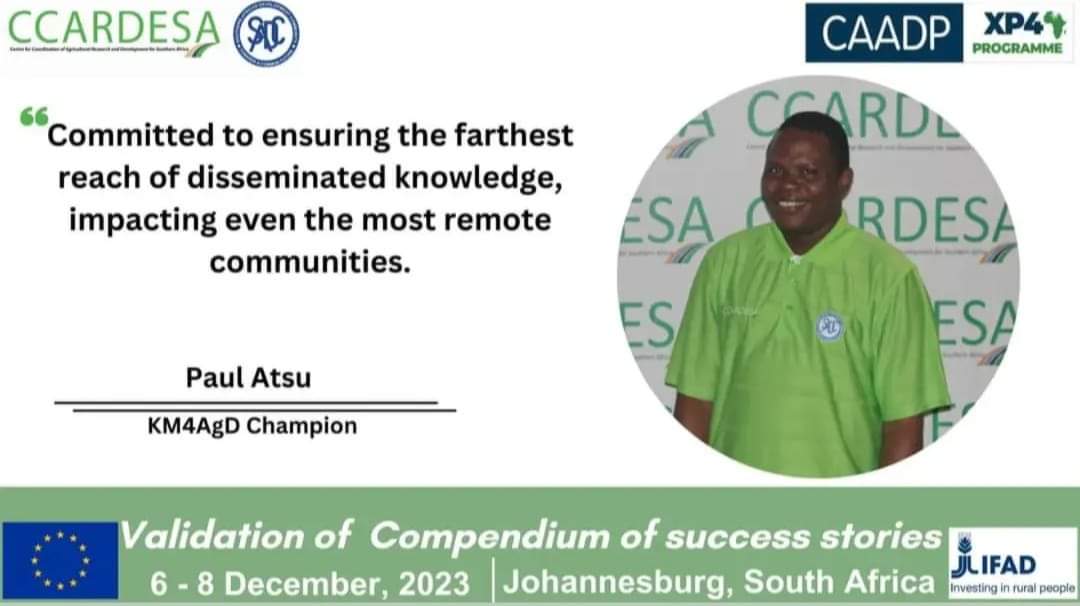paulatsu2323's tweet photo. Just to remind you that my #KM4AgD commitment is on 24 /7.... #researchtoextension #CCARDESA #investinginruralpeople #ClimateActionNow #wildlife #ClimateAdaptation #WESM #greenskills #wusc @ccardesa_sadc https://t.co/SPVpRQjaWv