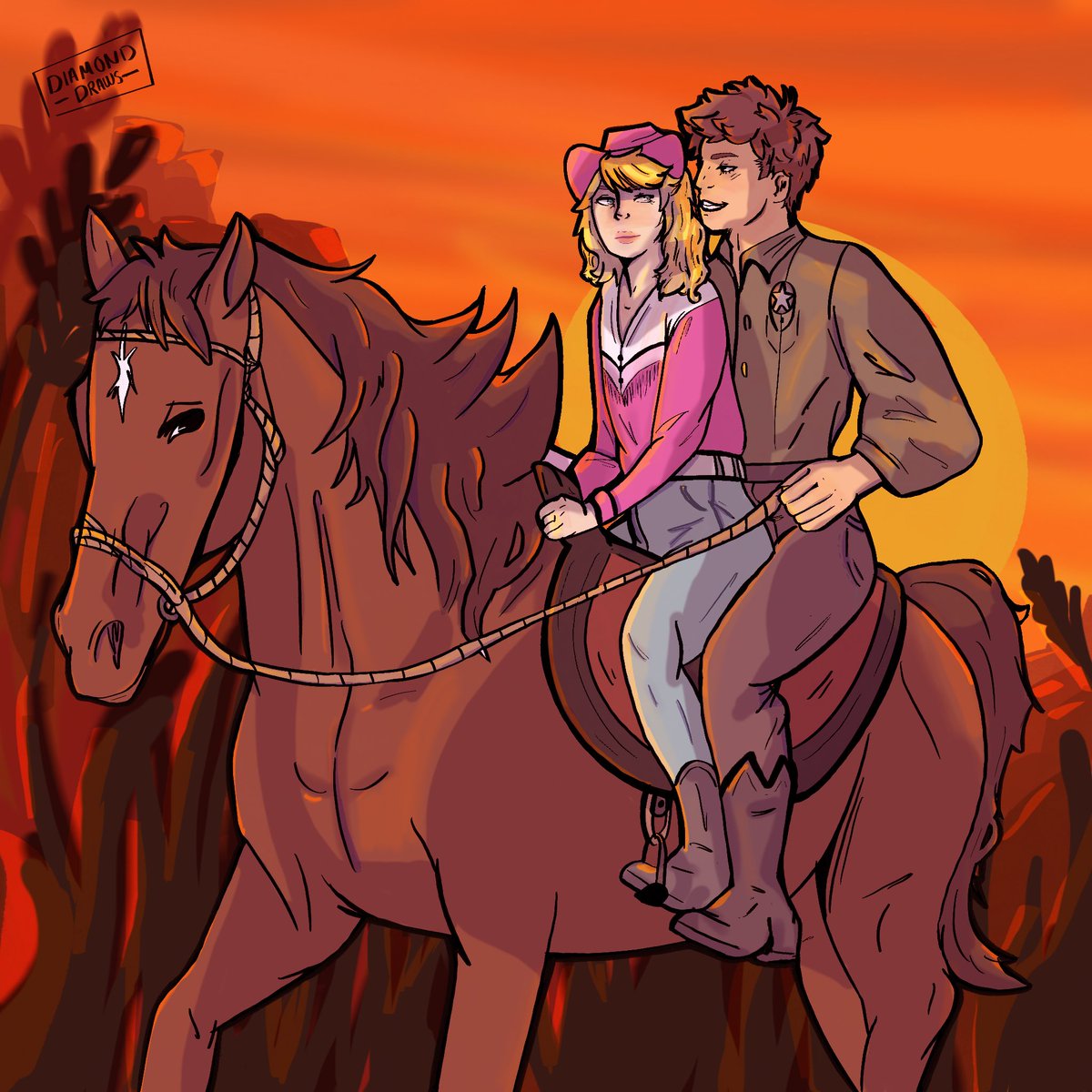diamonddrawss's tweet photo. A concept : yeehaw Clyjorine #sptwt #clyjorine #clutters #marjorine #clydedonovan https://t.co/bYPaIGaC4t