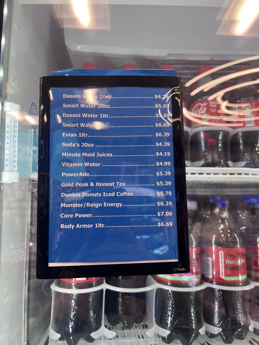 We’re charging $6 for water now at the airport now? More than soda or juice?