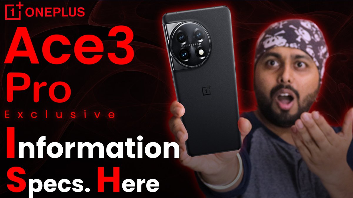 technoanoop's tweet image. OnePlus Ace 3 Pro - Exclusively Launch Date with All Specs. Reveal | Ace 3 Pro Price in India 🔥🔥
#oneplus #OnePlusAce3Pro #OnePlus12T @oneplus @OnePlus_IN @YTCreatorsIndia @YouTubeCreators @YouTubeIndia 

Watch Here: youtu.be/prW0rKn-Wrc