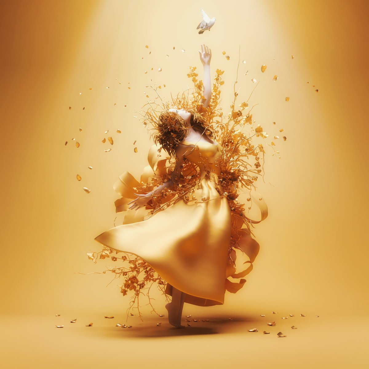 There are shortcuts to happiness and dancing is one of them. 

Dance with someone today, or dance by yourself. Either way, be happy. 

‘Yellow Dancer’ by <a href="/gal_barkan/">Gal Barkan</a> on <a href="/SuperRare/">SuperRare</a> owned by <a href="/Hazel__Doo/">Eric</a>