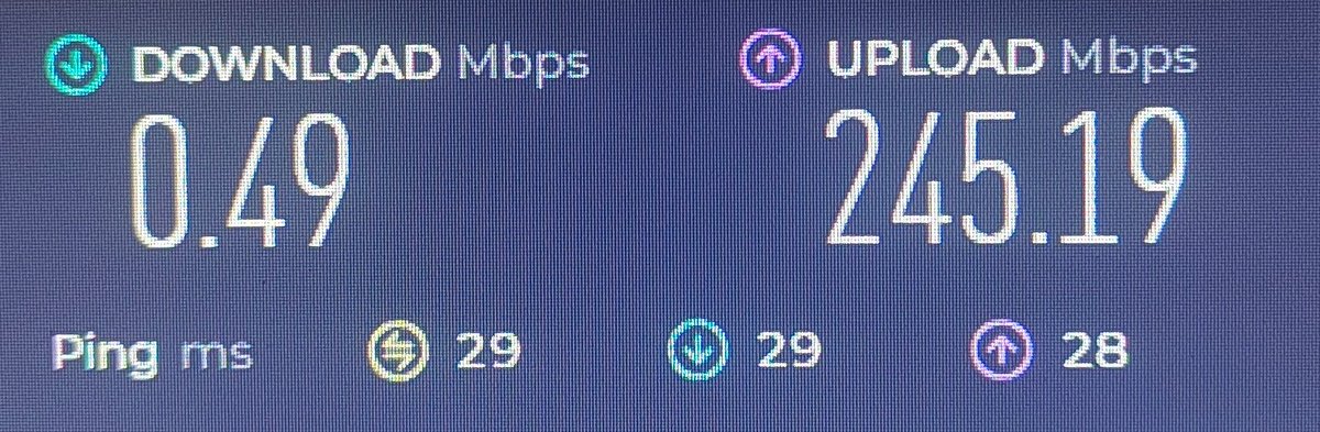 Chouvro's tweet photo. Apparemment pour @bouyguestelecom c'est un connexion conforme ça ! 😰 https://t.co/xuOBT4tuOr