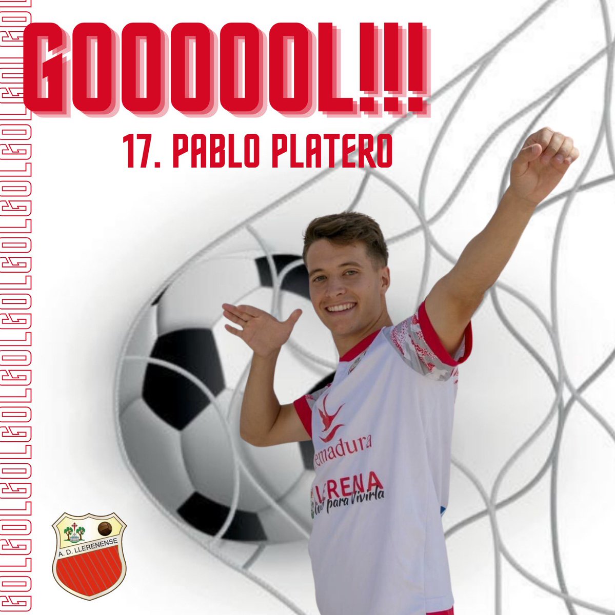 adllerenenseof's tweet photo. ⏱️90'| 2️⃣-1️⃣

⚽️ Remate de @pablo22guerrero que termina en GOOOLGOLGOL de @PabloPlateroG 🎯💪 

#VamosLlerenense 🤍♥️🖤

#ADLlerenenseCDBadajoz #2RFEF https://t.co/0NhvSTMXSy