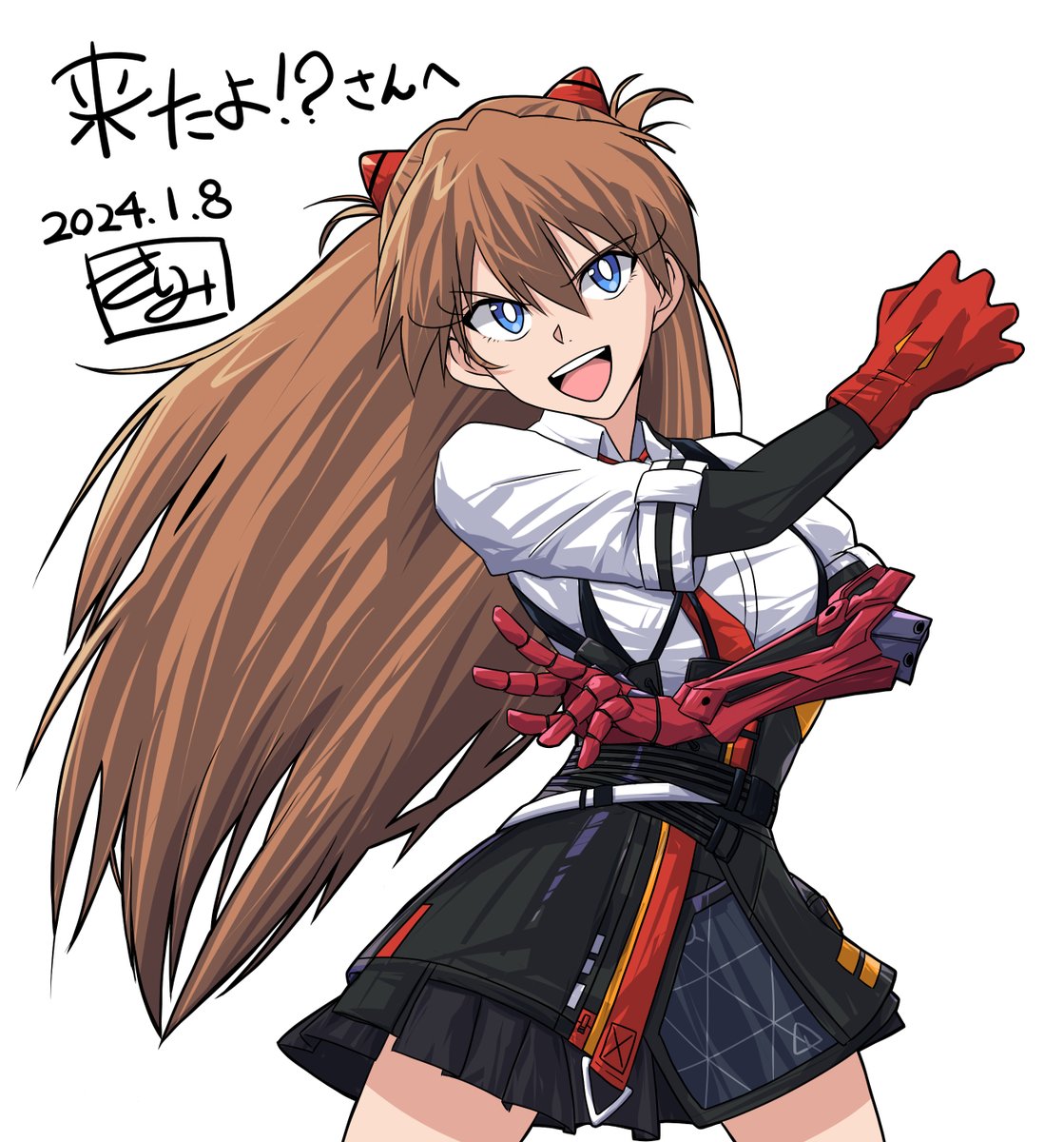 アスカ「来たよ!?さん、リクエストありがとうございました!アスカ・ラングレー【崩壊3rd」|さしみのイラスト