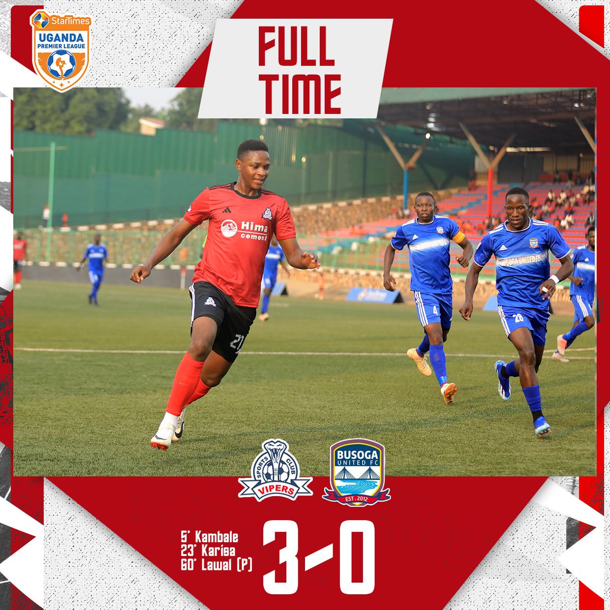 VipersSC's tweet photo. 𝐅𝐔𝐋𝐋 𝐓𝐈𝐌𝐄!!! | 3️⃣ goals and 3️⃣ points! 

And we wrap up the first round with a big win ✊

#VIPBUS | #VenomsUpdates | #OneTeamOneDream https://t.co/FAxDQxFbxO