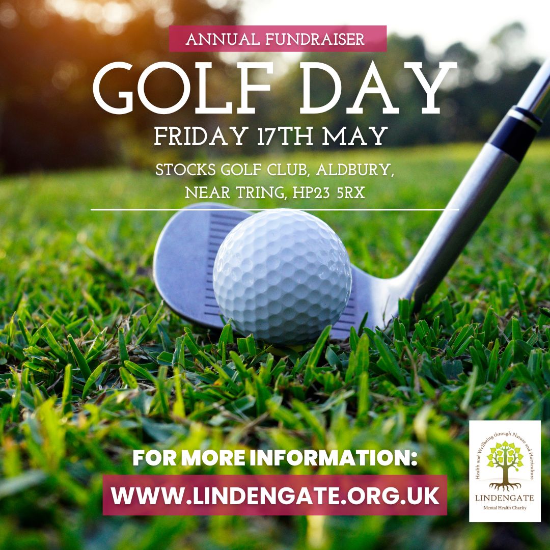 Join us for our annual Charity Golf Day on Friday 17th May 2024 – this year hosted at Stocks Golf Club. 🏌️⛳🏌️‍♀️ If you would like to get involved (teams of 4), sponsor a hole, or donate a prize, please email sue.rodwell@lindengate.org.uk #golf #fundraiser #charityevent