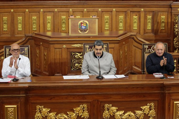 📢¡𝐀𝐬í 𝐥𝐨 𝐃𝐢𝐣𝐨!  🇻🇪
Pdte. <a href="/NicolasMaduro/">Nicolás Maduro</a>: 74 leyes de gran impacto ha aprobado la Asamblea Nacional para crear nuevas oportunidades de trabajo, reconstruir la economía,  recuperar el estado de bienestar social y ampliar los derechos políticos .
#GeneralPatriotaAlPanteón