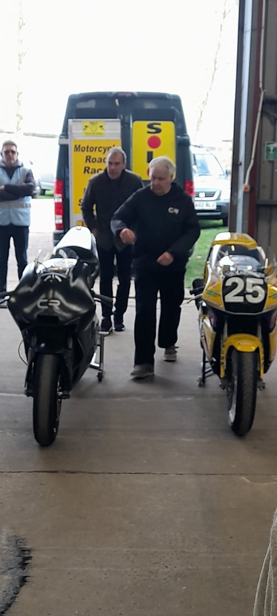 roadracer1uk's tweet image. Just back from the Winter Classic bike show at Newark today,saw some lovely bikes met some good friends and people, and got to see and hear these two great men chatting about their bikes, #Nation #Crighton #cr700w