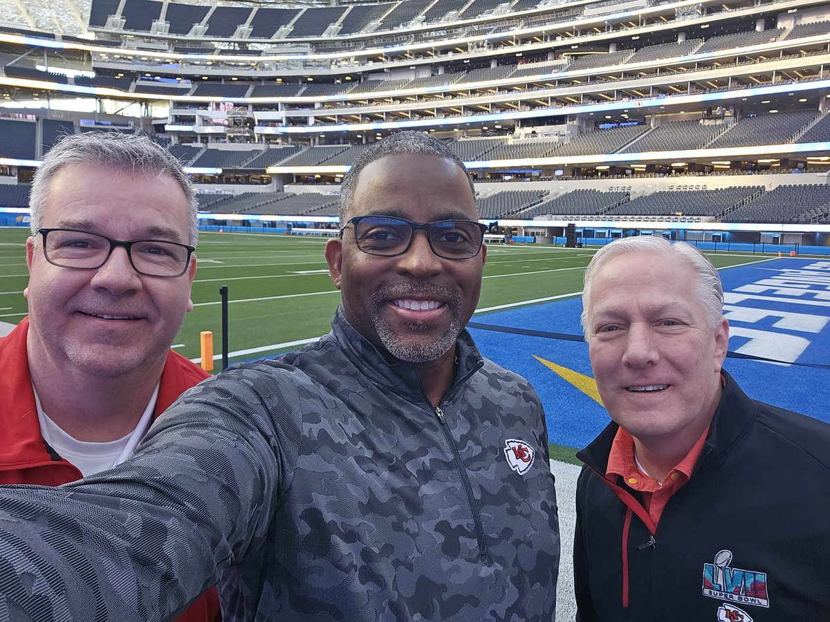 dahughesguy83's tweet photo. Sofi Stadium ain't ready for us!! @ChiefsRadioNet takeover! #GoChiefs https://t.co/KNlLsidb7p
