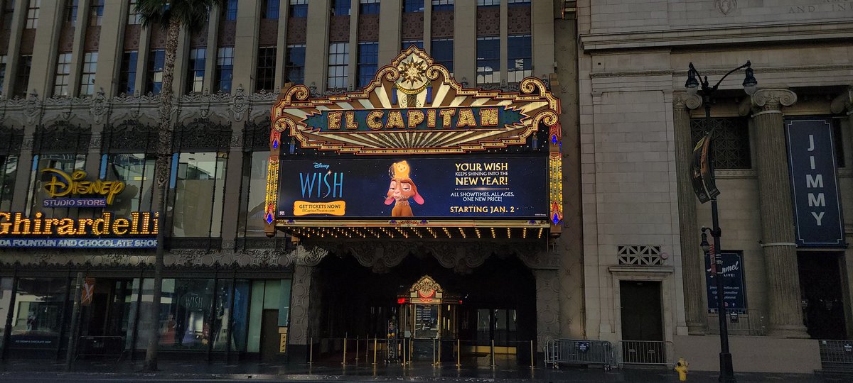 Disneyfan9523's tweet photo. I'm Here At The El Capitan Theatre In Hollywood Getting Ready To See Disney's Wish For The 23rd Time. #ElCapitanTheatre #Disney100 #100YearsofDisneyAnimation #D23  #WaltDisneyAnimationStudios #Wish #DisneyWish #WishMovie https://t.co/XpjdchDexB