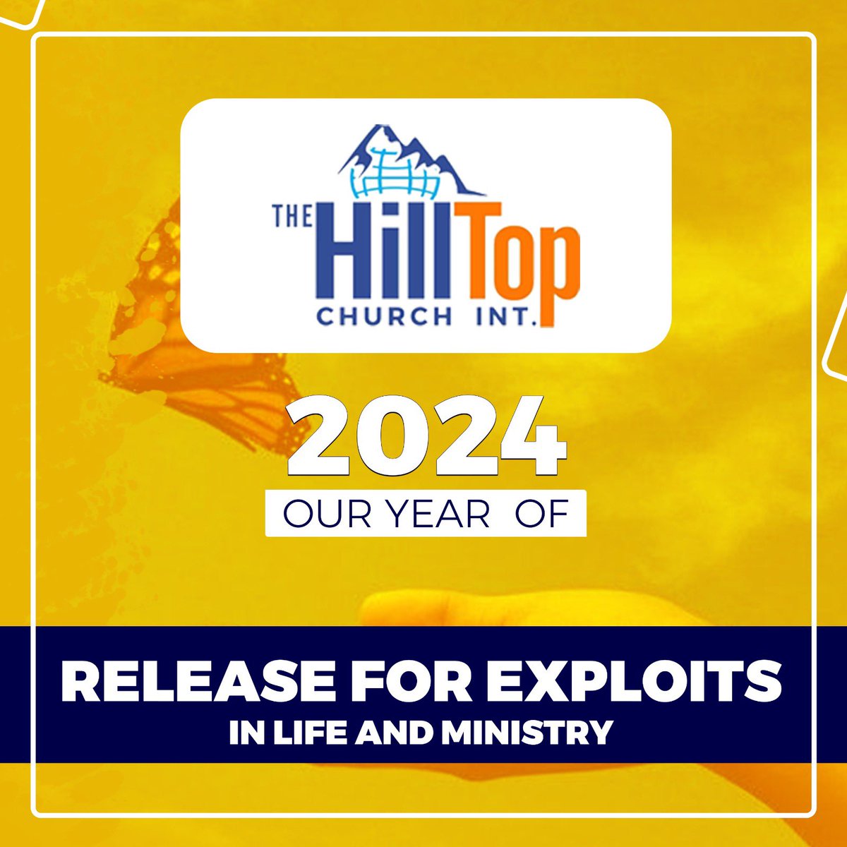 Thehilltopint's tweet photo. We are excited to announce to you our theme for this year, “Release for exploits in life and ministry”
This year, we are anticipating that we will spread our tentacles farther to do more for God and our lives.
#TheHillTopChurch
#YearofRelease. https://t.co/8187dxrAt3
