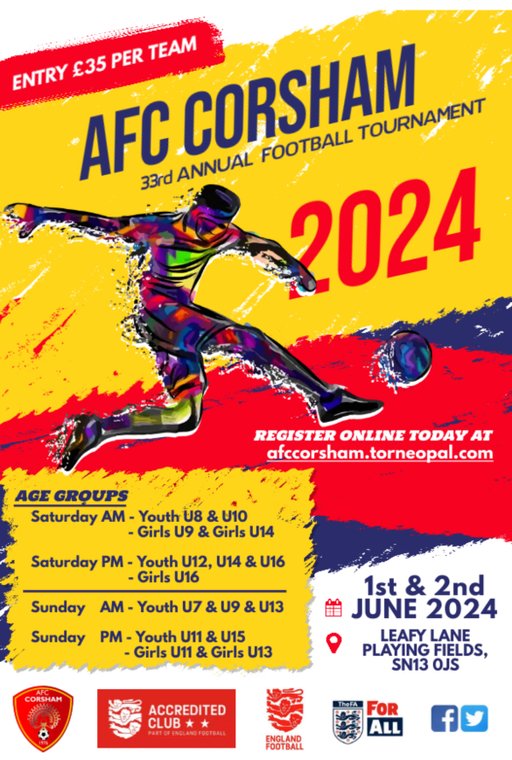 Secure Your Spot in AFC Corsham 2024 #Pitchero
afccorsham.co.uk/news/secure-yo…