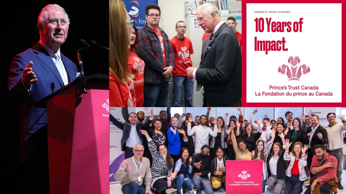 In 2021, the then Prince Charles’ The Prince’s Trust Canada - celebrated a decade as a national Canadian charity empowering young people, building up veterans & supporting resilient, future-ready communities! 🇨🇦 #cdnpoli #cdncrown #PrincesTrustCanada #charity