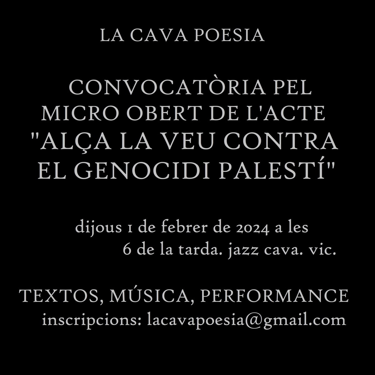 CavaPoesia's tweet photo. Tothom hi és benvingut! https://t.co/RT9ILbs2AH
