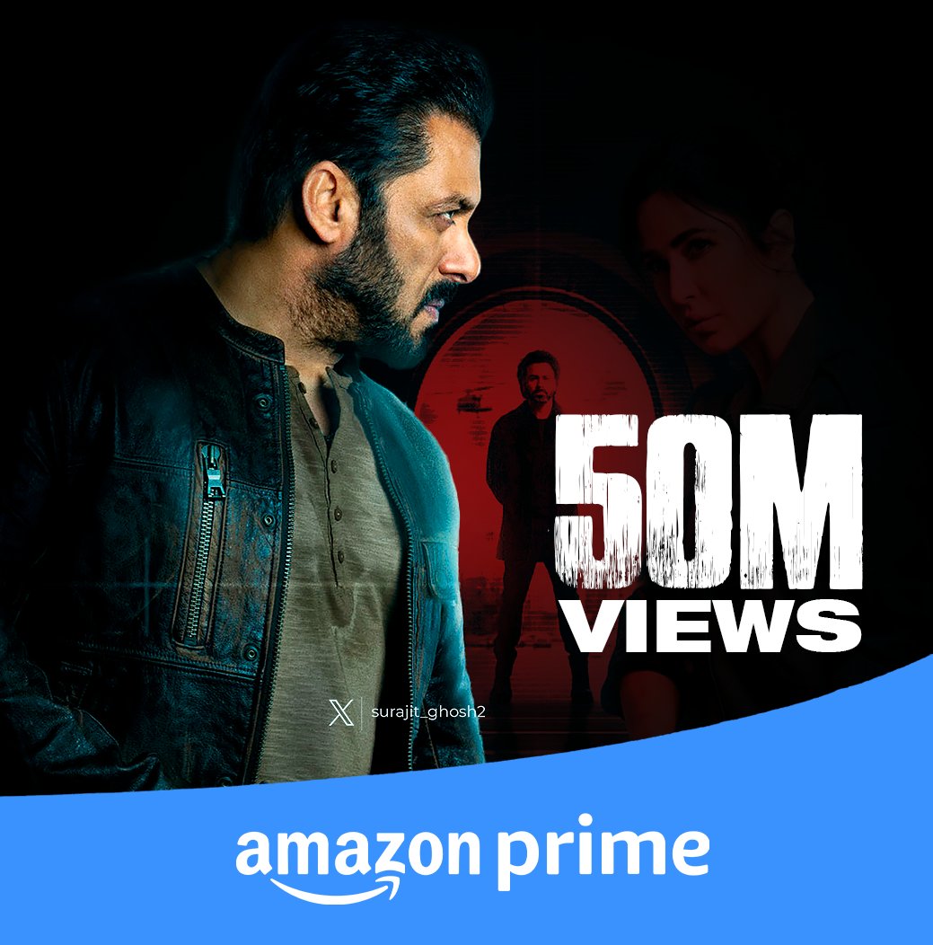50 Million Views for #Tiger3OnPrime within 21hrs. 𝐓𝐡𝐞 𝐁𝐢𝐠𝐠𝐞𝐬𝐭 𝐌𝐞𝐠𝐚𝐬𝐭𝐚𝐫 #SalmanKhan 🔥🔥