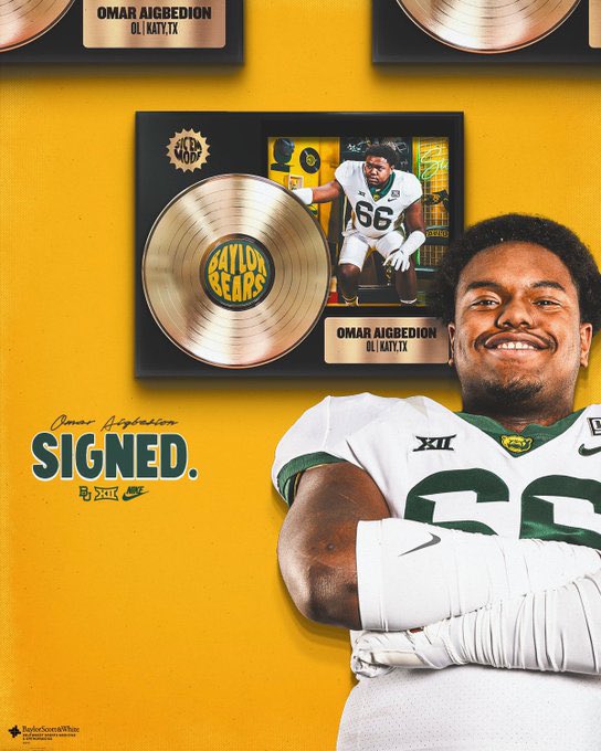 Quite the haul for Bears’ new offensive line coach Chris Kapilovic since he was introduced at Baylor last month

- 2025 Jamin Brown
- Ohio transfer Kurt Danneker
- Montana State transfer Omar Aigbedion