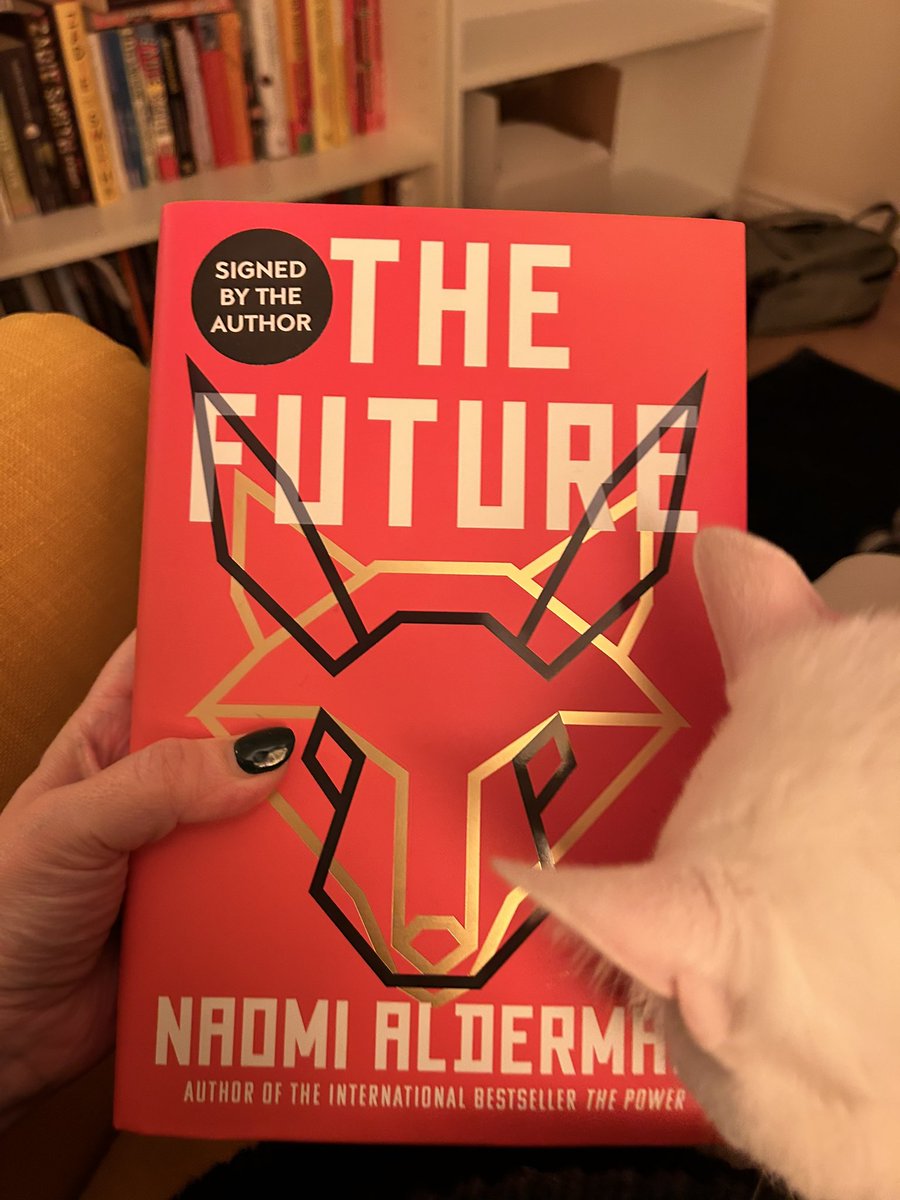 Been waiting months to get my copy of this.  Luna the cat also intrigued.  First 50 pages are magnificent and I am lost in a new world….@naomialderman