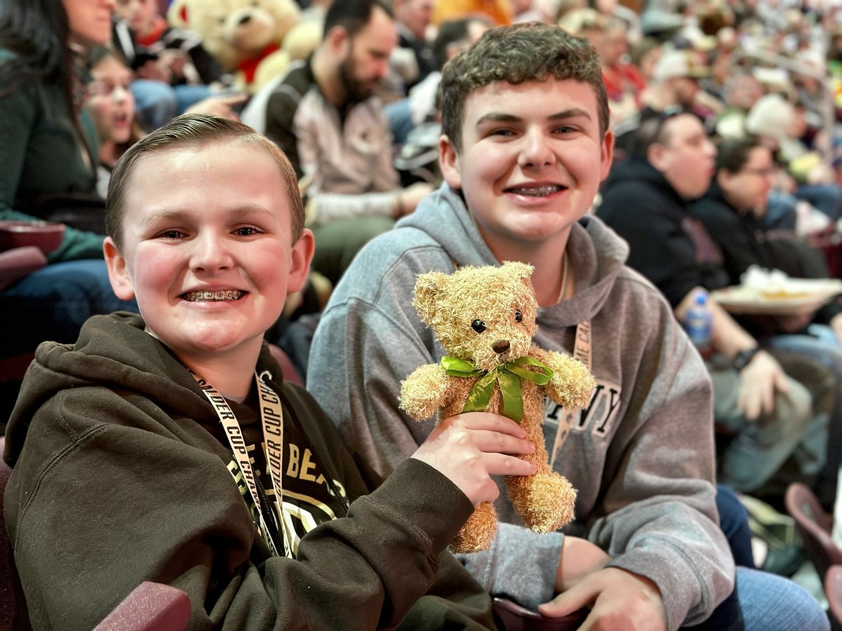 DonaherTerry's tweet photo. It’s a great day for hockey in Chocolatetown! Let’s go @TheHersheyBears!

It’s Teddy Bear Toss game! 🧸 https://t.co/wMG0OamlVz