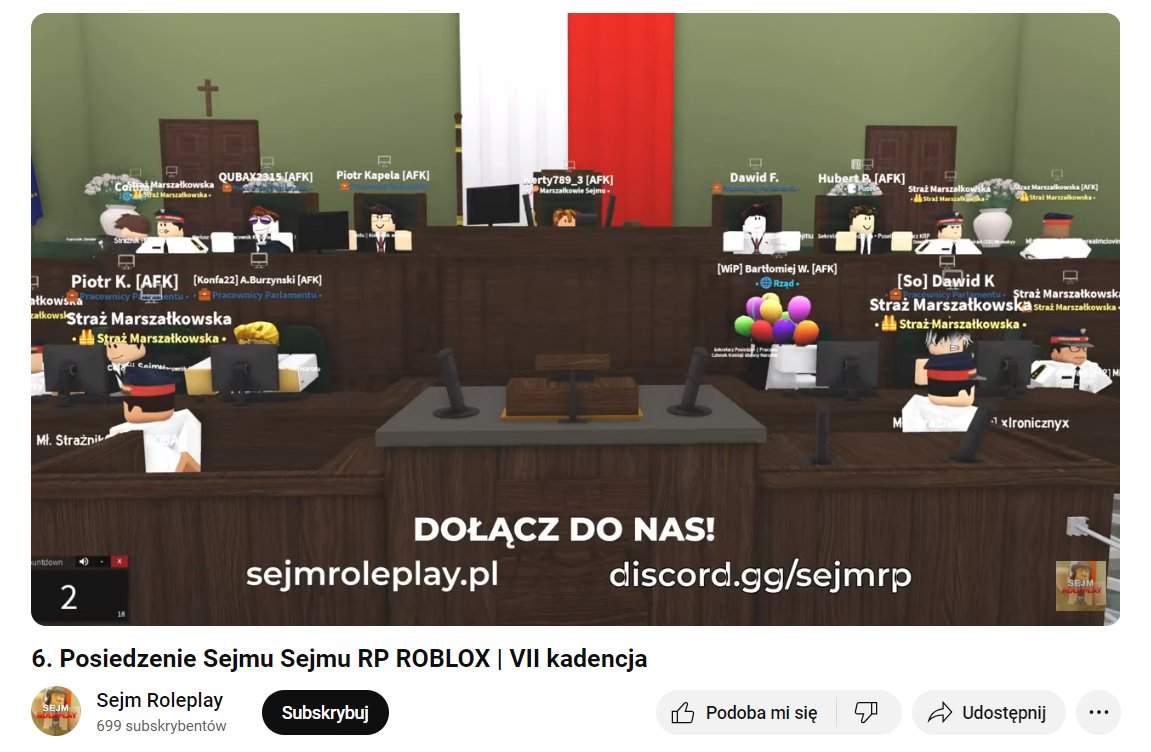 donald_PL_'s tweet photo. W Robloxie właśnie trwa Posiedzenie Sejmu RP. Aktualnie poruszanym tematem jest grillowanie rządu za utworzenie Ministerstwa Piwowarstwa. https://t.co/ixcf0oKV3n