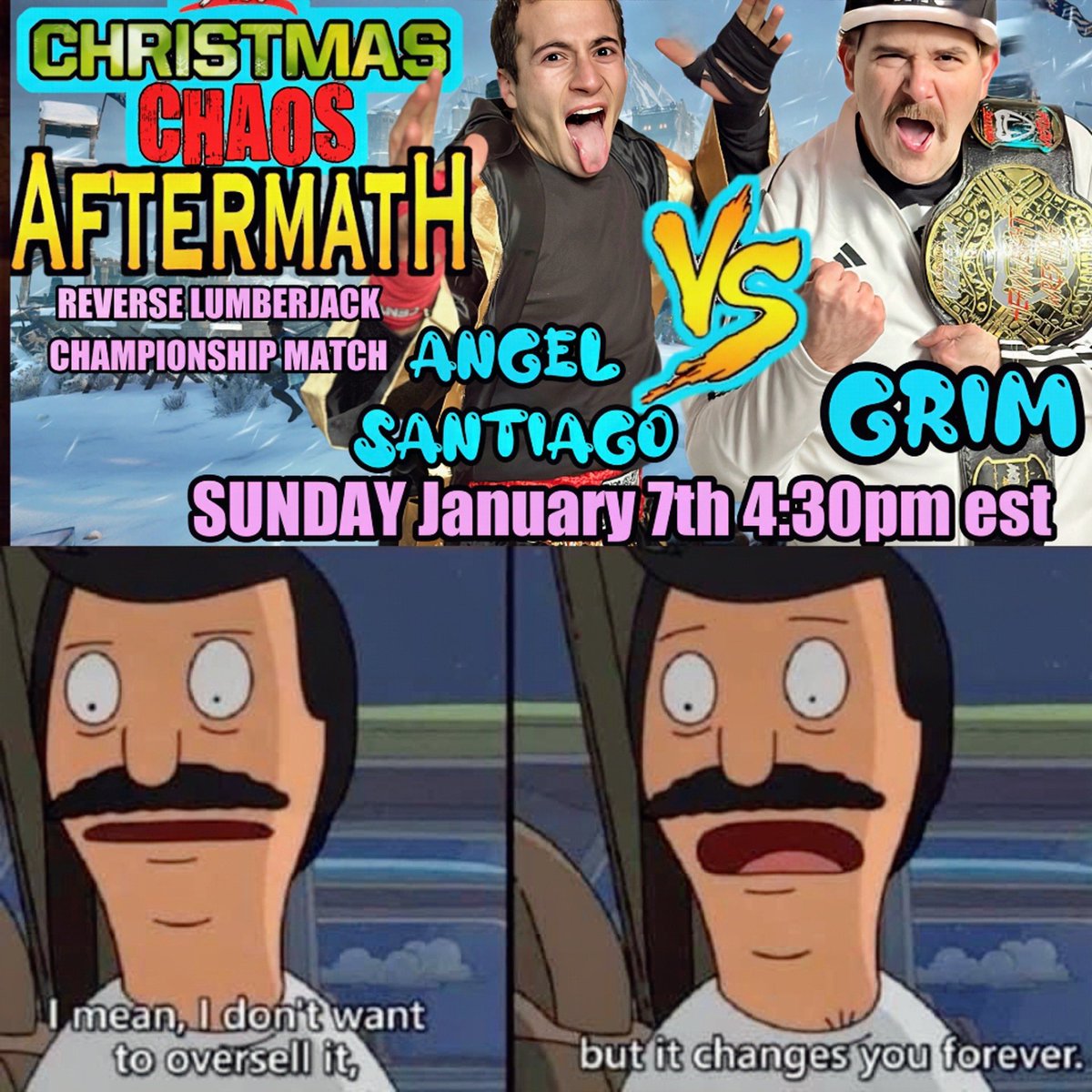 FIRST EVER Reverse Lumberjack Match!! today at 4:30pm est #gtswrestling