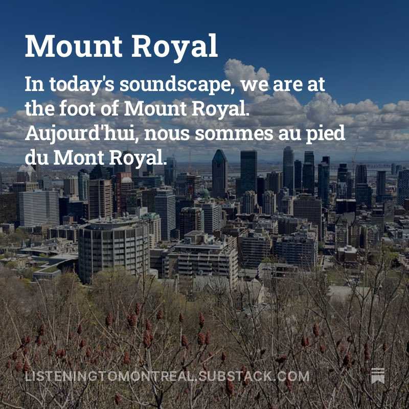 amycoquaz's tweet photo. Today is Soundscape Sunday! This week, we’re at the foot of Mount Royal. I walked to the top many times in the past two years but this Peel Street entrance seemed particularly interesting, capturing the flow of tourists and locals in and out of the park. https://t.co/P1nyLrSQF4 https://t.co/iCqYx2gMdT