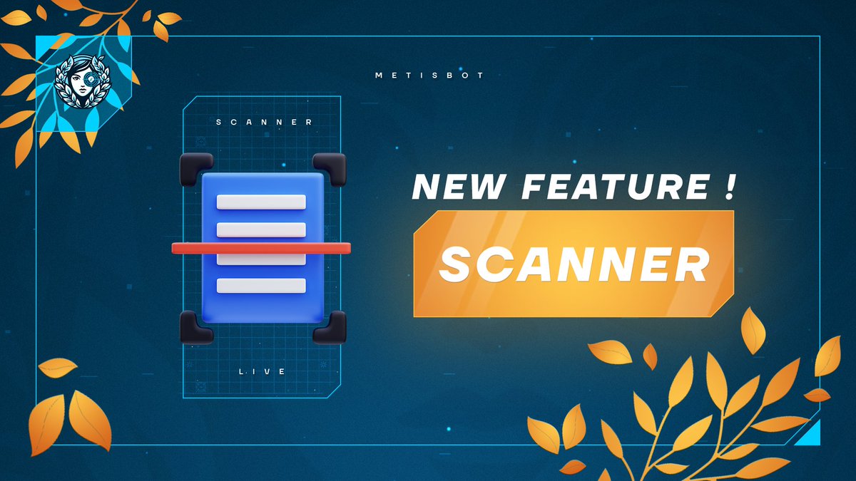 MetisSnipeBot's tweet photo. Big news for our Metis Bot users! 🌿

Our new 'Token Scan' feature is live! 🔎

Now you can scan any contract address on the Metis chain directly within $MBOT interface

Check it out now!

$MBOT $METIS #METIS