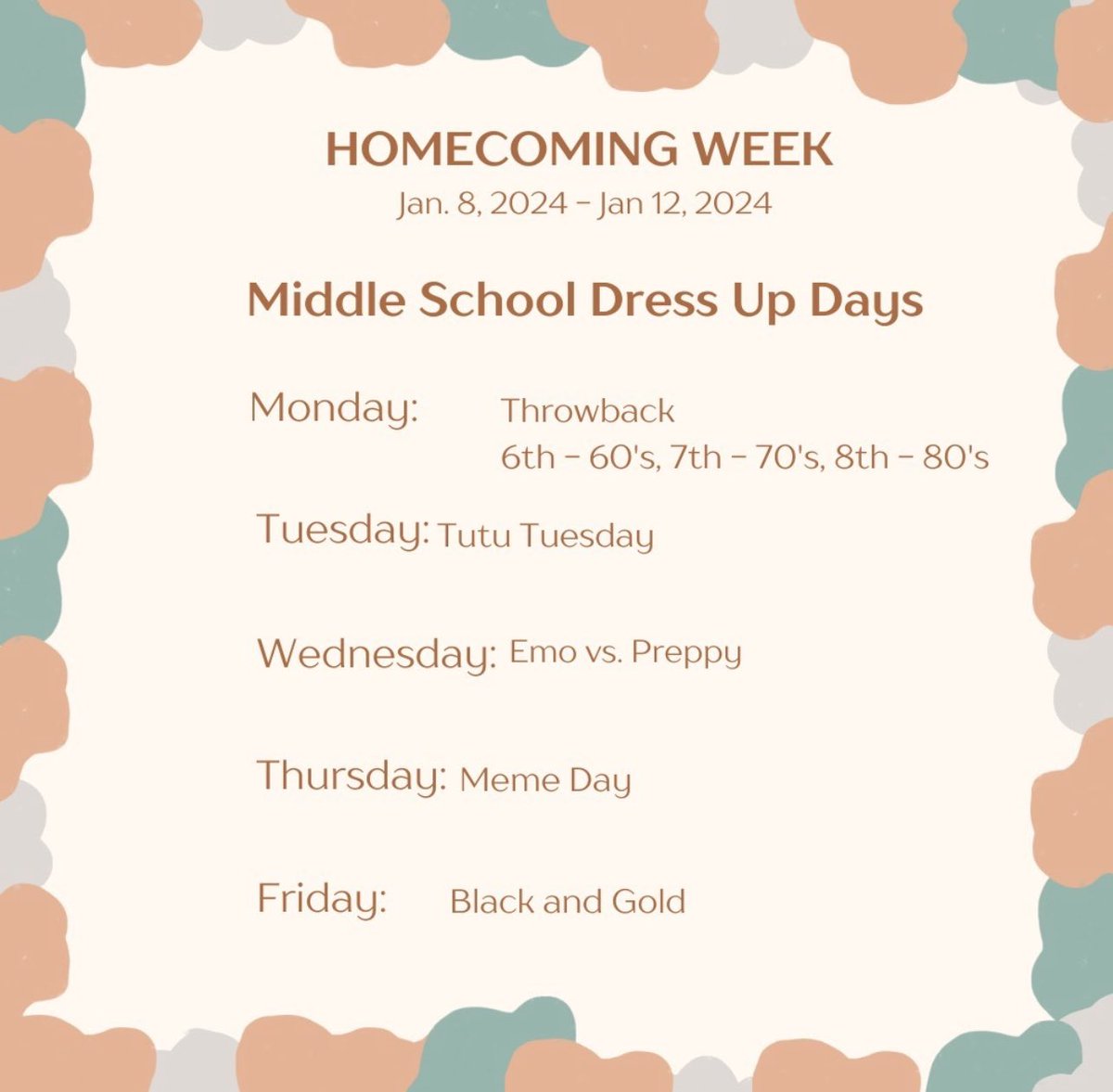 Central_Magnet's tweet photo. Homecoming Week starts tomorrow!  Show your stripes and participate in the dress up days! 🐯 https://t.co/9Q9QBIkglD