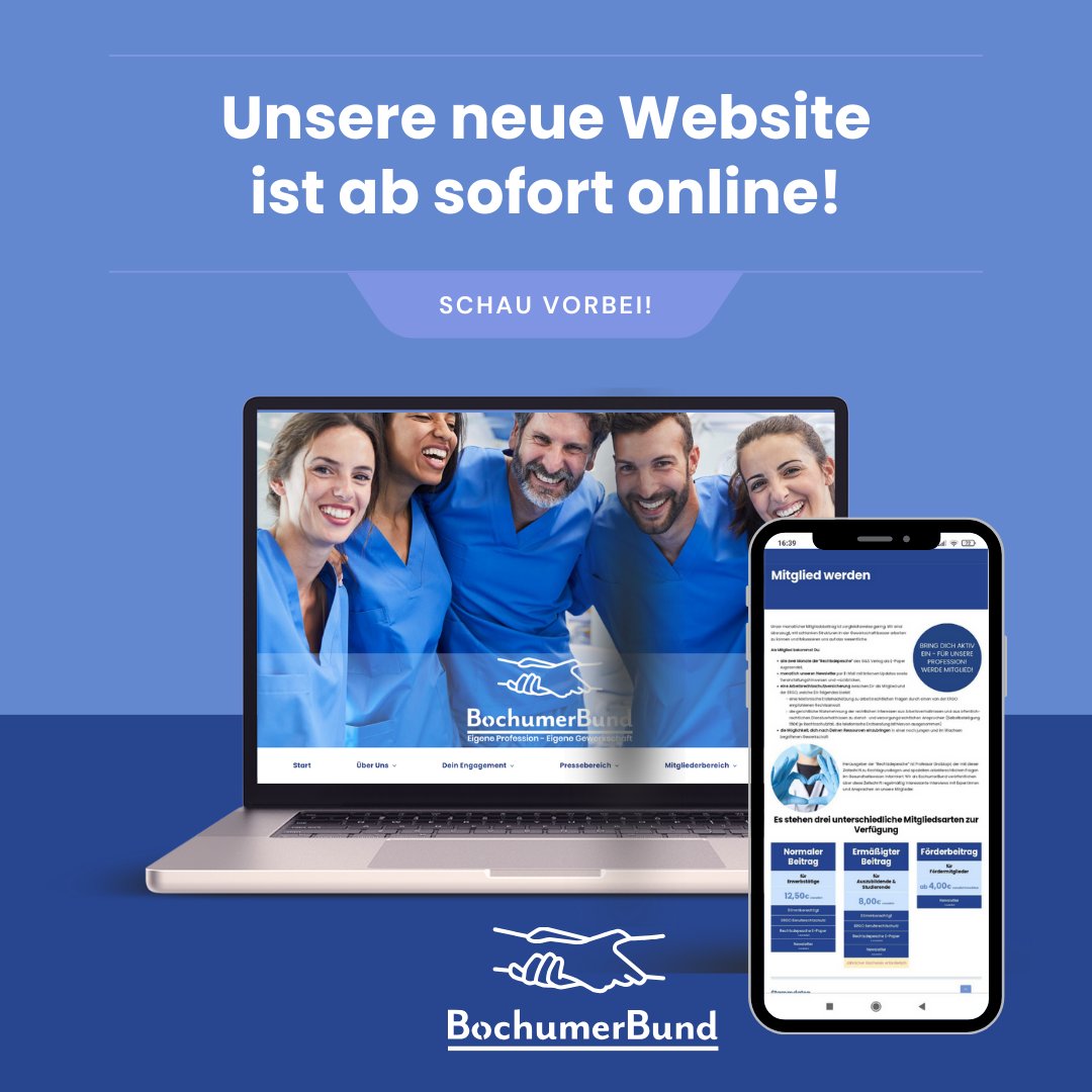 Wir haben im Hintergrund in den letzten Monaten fleißig daran gearbeitet und präsentieren heute stolz: Unsere Website im neuen Look! 💙🎉✨🎊 bochumerbund.de