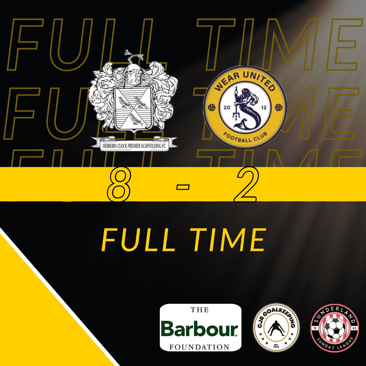 The Clock Premier Scaffolding FC (@fc_the_clock_ps) on Twitter photo We retuned to action today in the <a href="/SunderlandSL/">SunderlandSunLeague</a> Richard Jordan memorial cup round 1 with an 8-2 win over <a href="/WearUnitedFC/">Wear United FC</a> good luck for the rest of the season
⚽️⚽️⚽️⚽️ <a href="/JonathonMcgeary/">Jonathon Mcgeary</a>
⚽️⚽️ <a href="/seanatkinsonx/">sean atkinson</a>
⚽️⚽️ A Carr
⭐️ J McGeary We retuned to action today in the <a href="/SunderlandSL/">SunderlandSunLeague</a> Richard Jordan memorial cup round 1 with an 8-2 win over <a href="/WearUnitedFC/">Wear United FC</a> good luck for the rest of the season
⚽️⚽️⚽️⚽️ <a href="/JonathonMcgeary/">Jonathon Mcgeary</a>
⚽️⚽️ <a href="/seanatkinsonx/">sean atkinson</a>
⚽️⚽️ A Carr
⭐️ J McGeary