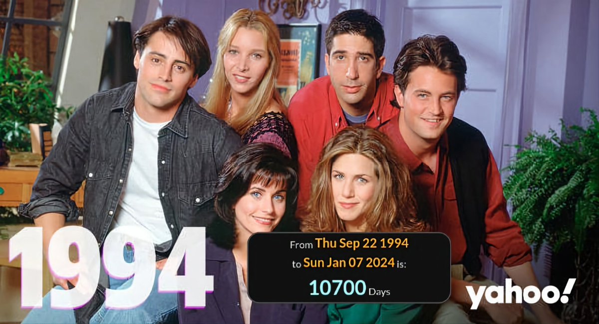 MatrixCodeBrk88's tweet photo. Friends First Episode 9/22/94 to 1/7/24 . https://t.co/c2IZ2nCLZI