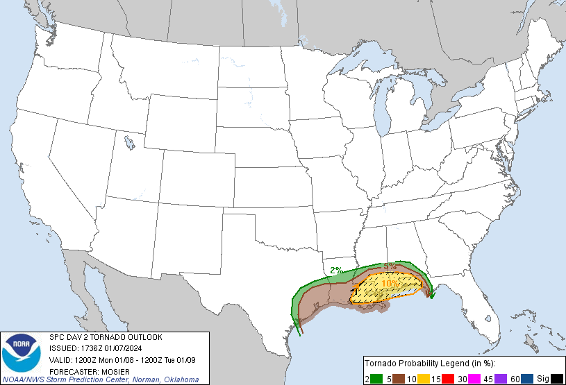 LimWeather's tweet photo. D2
#EnhancedRisk in S #DixieAlley esp #NewOrleans, #BatonRouge, #Metairie, #Kenner, #Slidell, #Gulfport, #Biloxi, #Hattiesburg, #Pascagoula, #Mobile, #Pensacola, #PanamaCity, #FerryPass
10% SIG #Tornado/30% SIG #Wind/15%#Hail risk
#Wxtwitter #SPC #SevereWX #LAwx #MSwx #ALwx #FLwx https://t.co/HQhW9siVn7