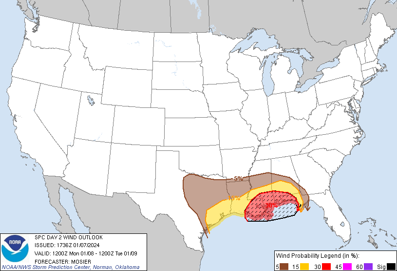 LimWeather's tweet photo. D2
#EnhancedRisk in S #DixieAlley esp #NewOrleans, #BatonRouge, #Metairie, #Kenner, #Slidell, #Gulfport, #Biloxi, #Hattiesburg, #Pascagoula, #Mobile, #Pensacola, #PanamaCity, #FerryPass
10% SIG #Tornado/30% SIG #Wind/15%#Hail risk
#Wxtwitter #SPC #SevereWX #LAwx #MSwx #ALwx #FLwx https://t.co/HQhW9siVn7