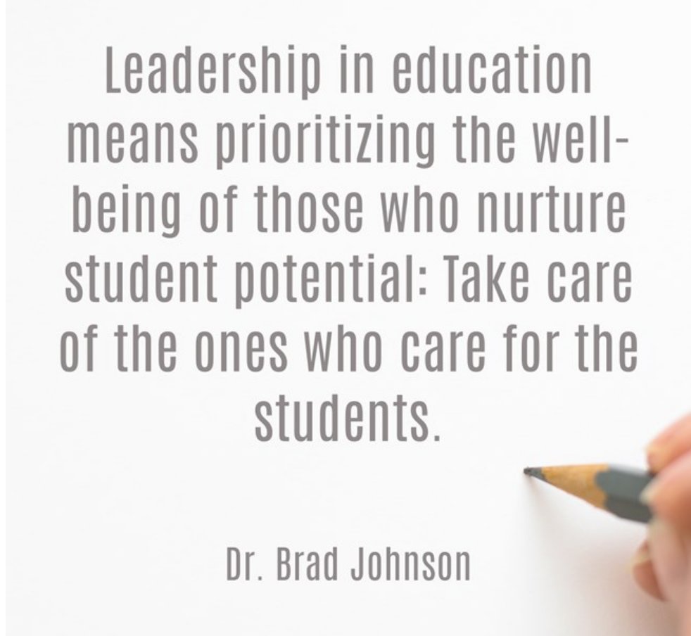 Take care of the ones who care for the students.