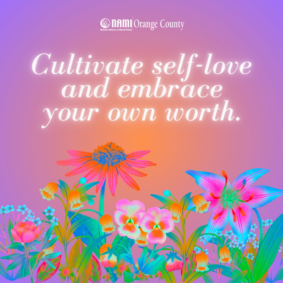 NAMIOC's tweet photo. Happy Self-Care Sunday! Today, we remind you to remember your worth and practice self-love πͺ·π
#SelfCare #SelfCareSunday #NAMI #NamiOC #OrangeCounty #MentalHealth #MentalHealthMatters #Sunday #SelfLove #Worth #Flowers #Garden #Community #EndTheStigma #Affirmation #NotAlone https://t.co/3zKfEB1mc4