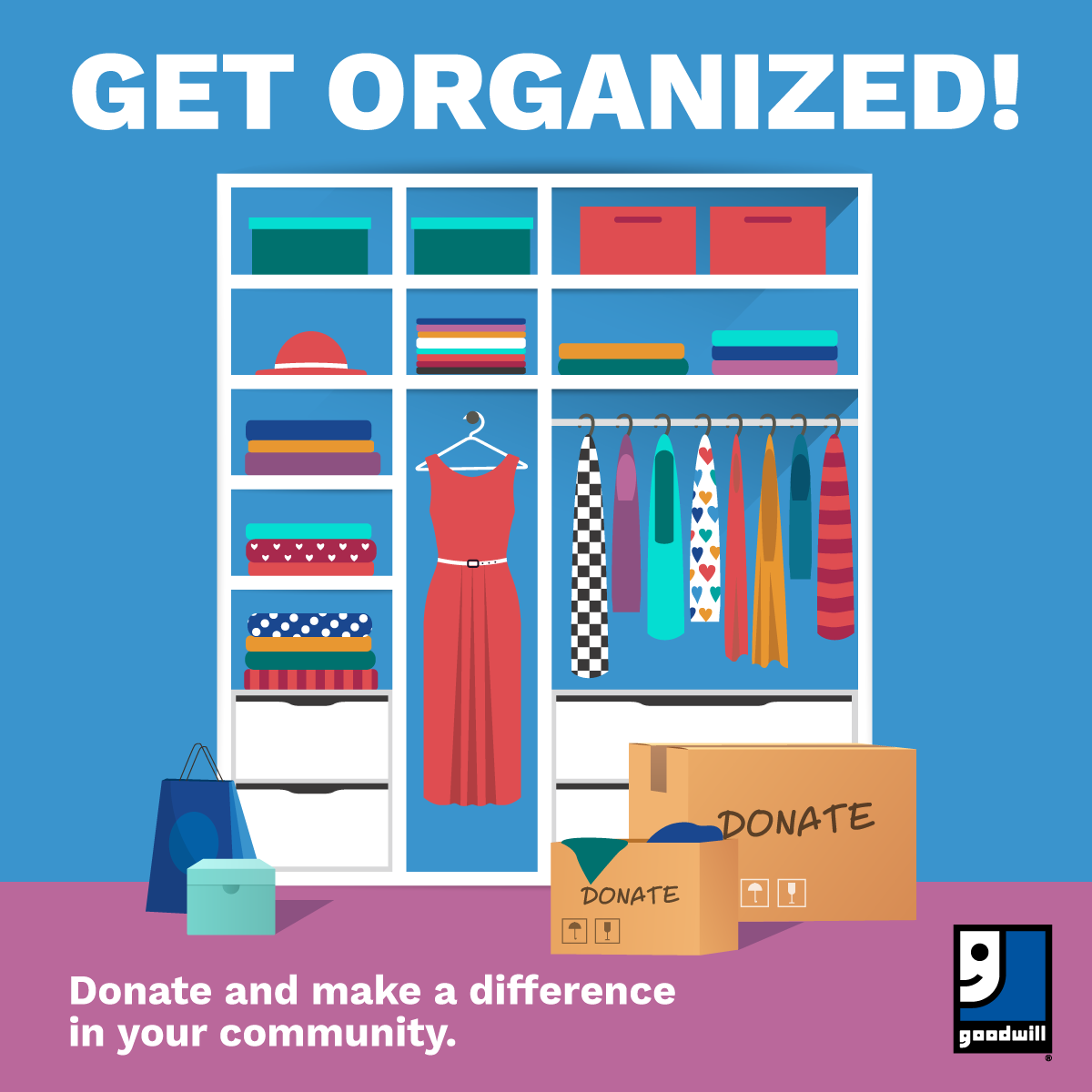 Get Organized Month is a great opportunity to kick off the year right! Your closet cleanout can make a big difference in your community. Learn how Goodwill works for find a donation center at GoodwillVegas.org. 

#GOMonth2024 #NAPOGOMonth #WhyGoodwill