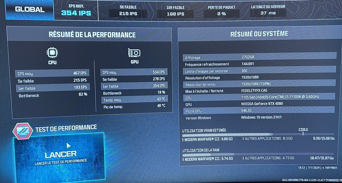 monstermx616's tweet photo. 🔊🔊Vous cherchez à optimiser votre pc, il n’y a pas besoin d’aller plus loin @OptiPcGamer est la pour ça.

Config du pc :

i7 11700k
Rtx4080
Z590udac

Avant l’optimisation j’osciller entre 120-160fps non stable.

✅Et maintenant la preuve en image ✅ https://t.co/zj0eh4iyBu
