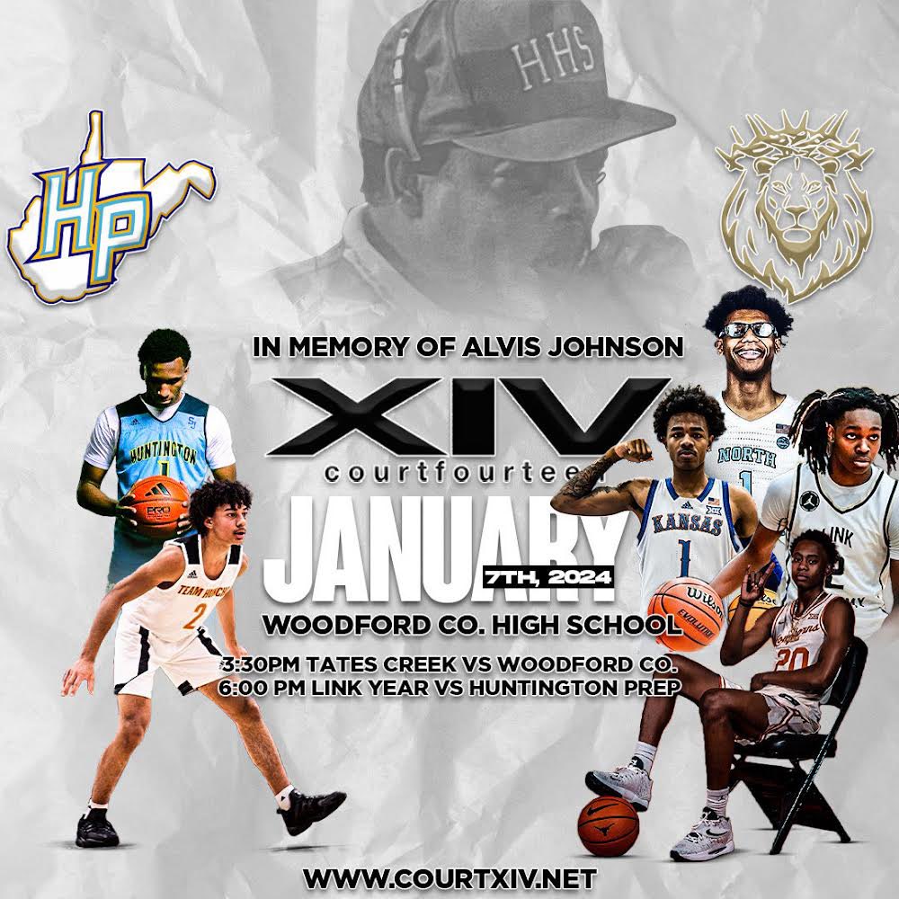 Don't forget there is a two-game event today, hosted by <a href="/CourtXIV/">Court XIV</a>, and it will honor Alvis Johnson, who died at the age of 73 back in July of 2023. 

First game: 3:30 PM ET Tates Creek vs Woodford County at Woodford County

Second game: 6:00 PM ET Link Year vs Huntington Prep at
