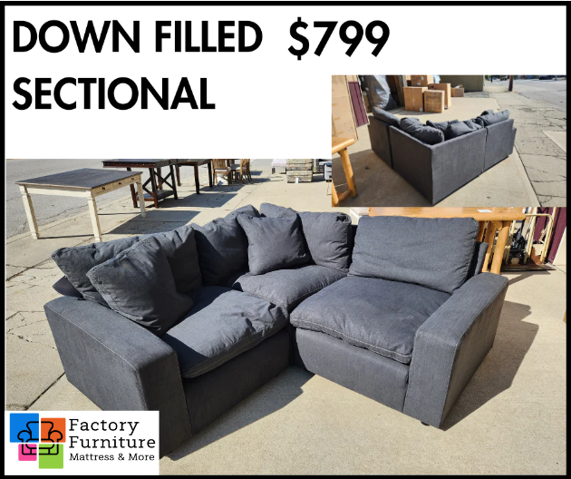 _Furniture4Less's tweet photo. Exclusive Offer: Ashley Furniture Scratch &amp; Dent Down-Filled Sectional! 📷📷

Visit https://t.co/AcjAo0i9H6 or call us at 📷937-884-5455 to redefine comfort in your home.
📷 With its cozy design and incredible value, this sectional is the perfect addition to any living room. https://t.co/W8wEYZahWd