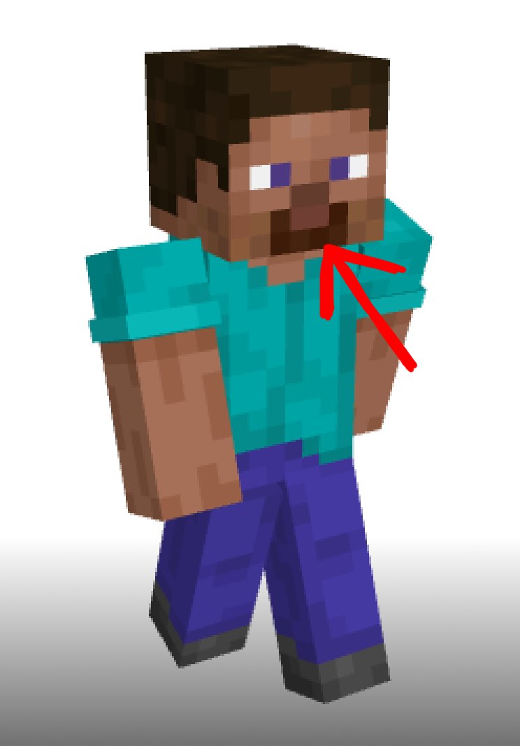 ist das der Mund oder Bart von Steve?