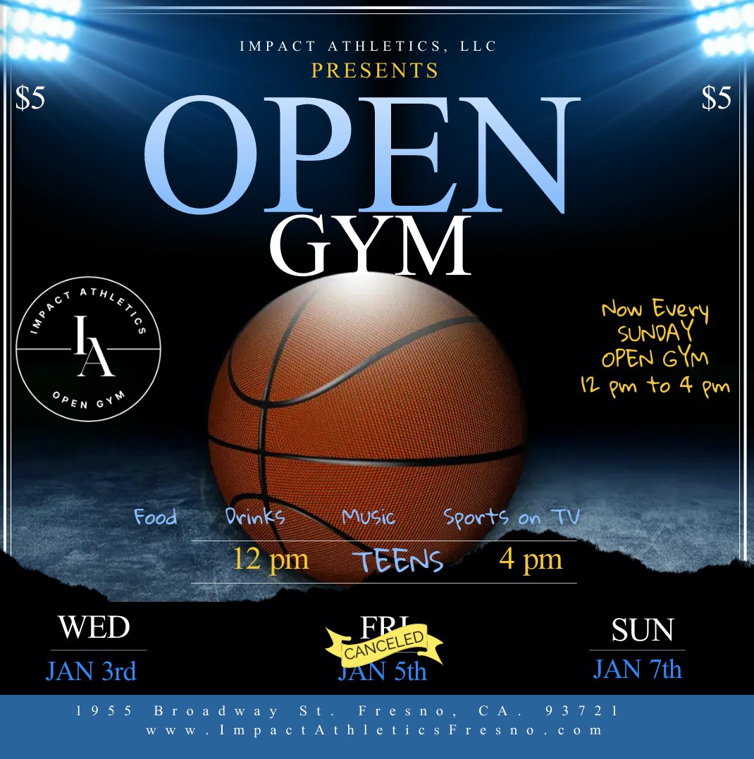 Open gym today at Impact Athletics.