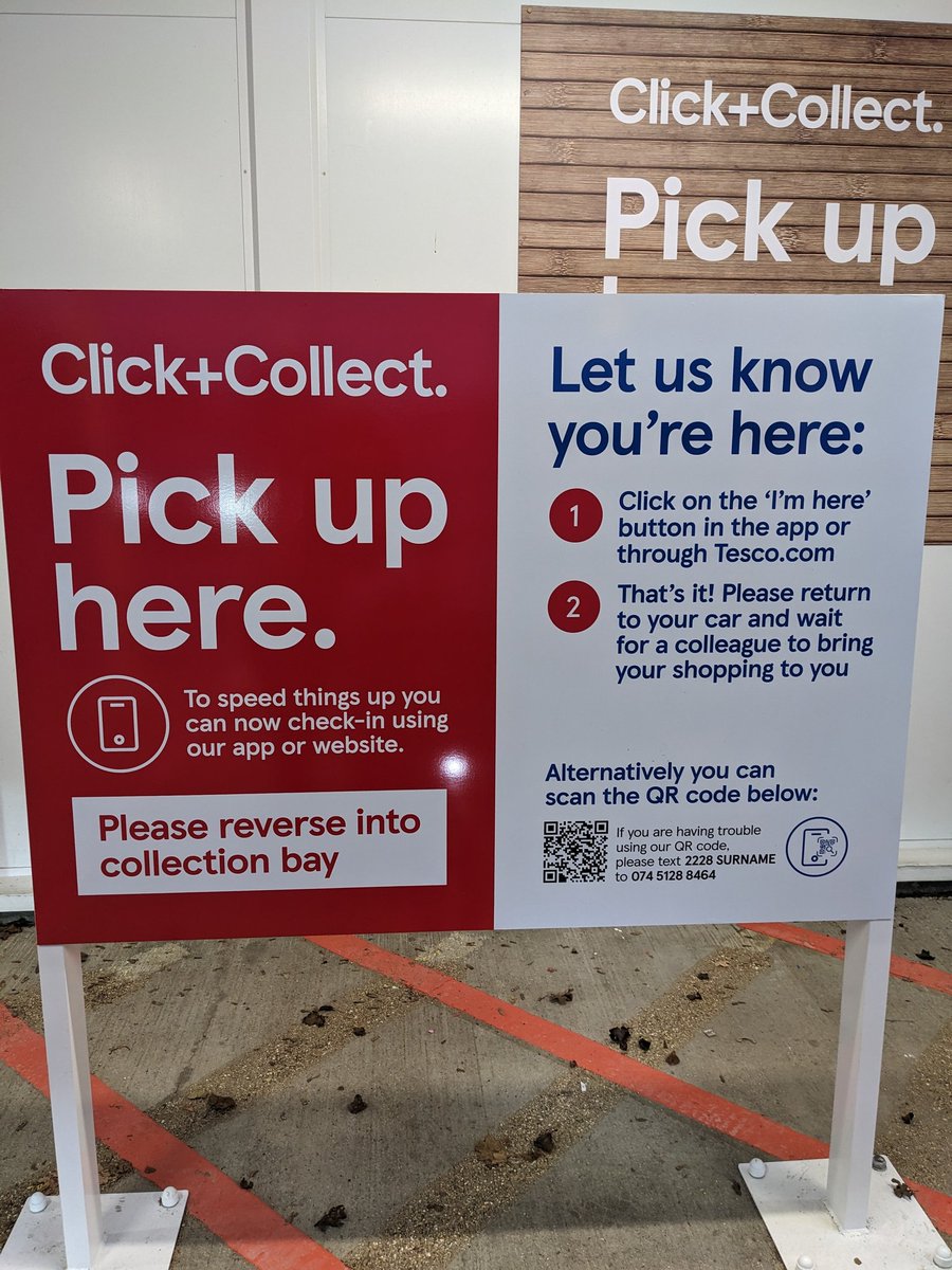 Hey <a href="/Tesco/">Tesco</a> there's something missing from your new signs at Click+Collect Newmarket Rd in Cambridge...

#motornormativity #carbrain #cargobike #quickerbybike