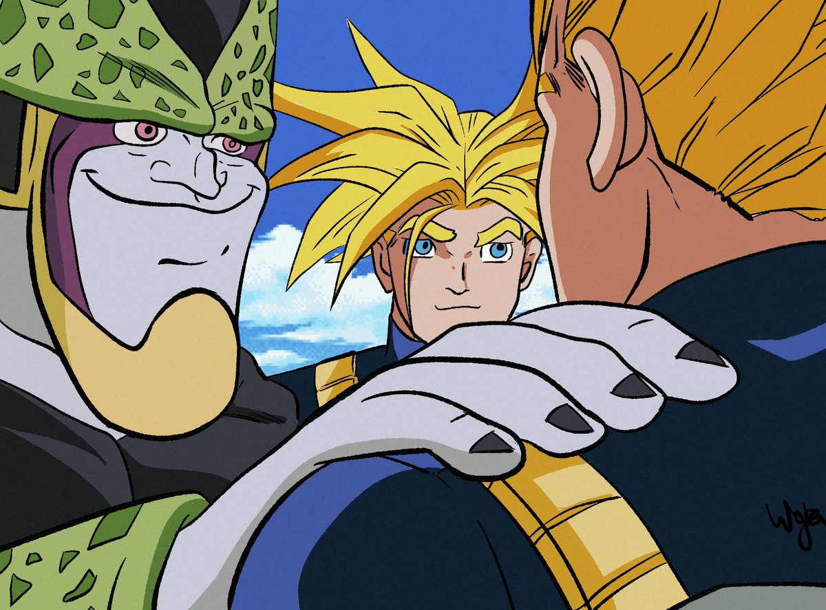 Gogta__'s tweet photo. * Vegeta qui encourage Cell à absorber C-18 parce qu’il est guez * 

Cell : https://t.co/xeSb1DqYwx