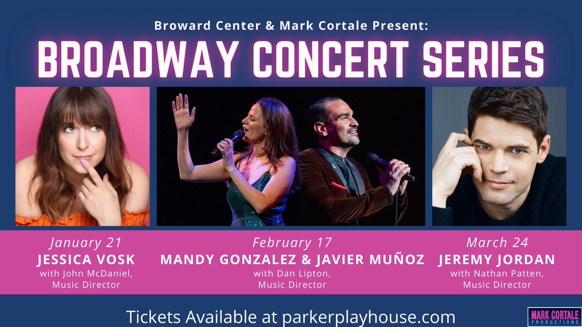 ✨Launching 2 weeks from tonight!✨

Our #NewYearResolution is to make sure you don’t miss a moment of this star-studded 2024 season at The Parker, starring <a href="/JessicaVosk/">Jessica Vosk</a>, #mandygonzalez &amp; <a href="/JMunozActor/">Javier Muñoz</a>, and <a href="/JeremyMJordan/">Jeremy Jordan</a> 

Get your tix now at ParkerPlayhouse.com
<a href="/MarkCortale/">Mark Cortale</a>