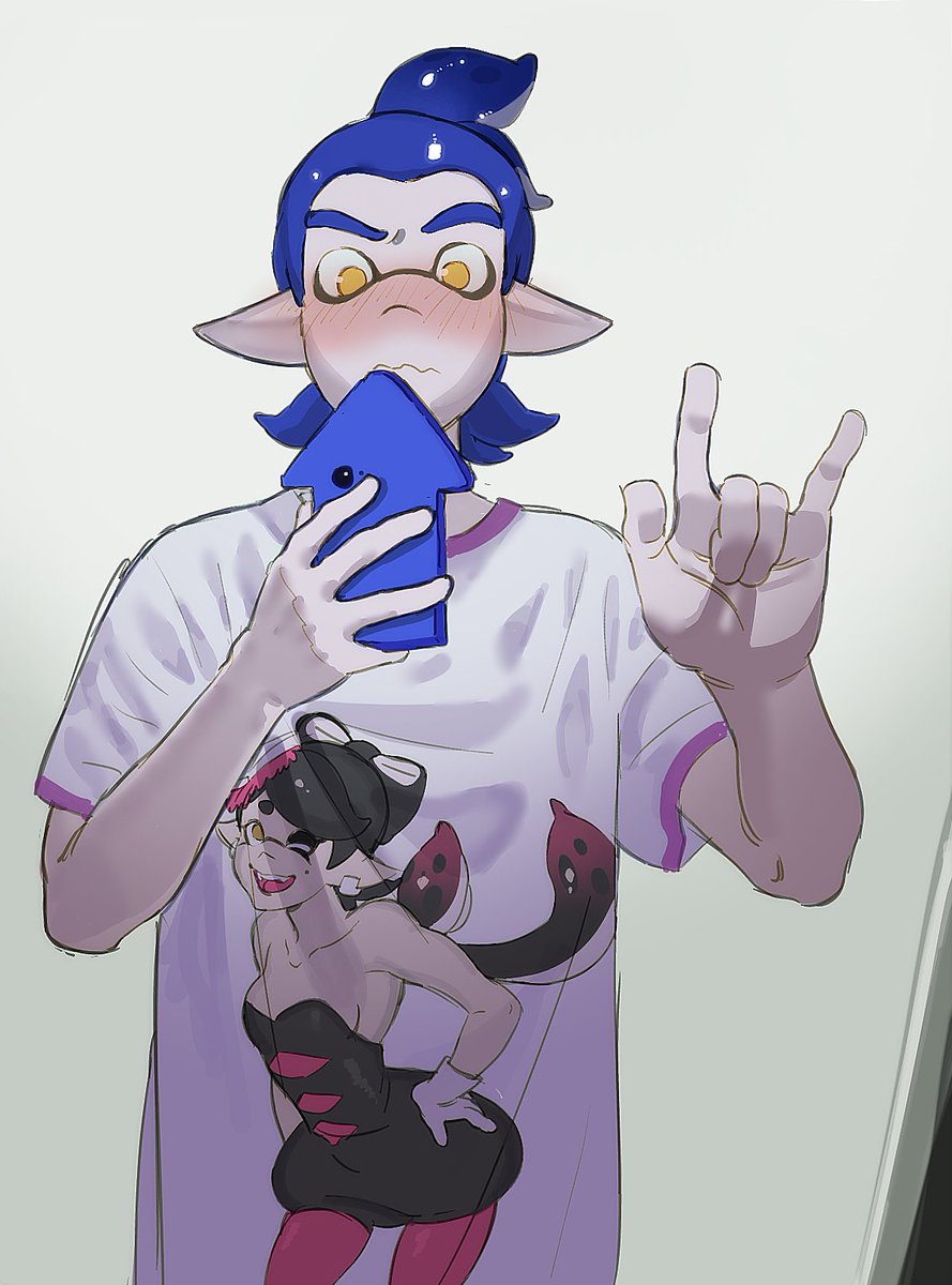 she was team marie and he was team callie #splatoon #agent24