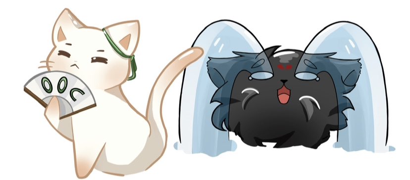 RaesDoodles's tweet photo. Mxtx floofies!
I turned this set into stickers to sell at cons and people really seemed to like them! 

#WangXian #Bingqiu #hualian #mxtx https://t.co/G1002IMzfg